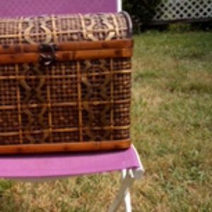 2/$12 Round top wooden trunk